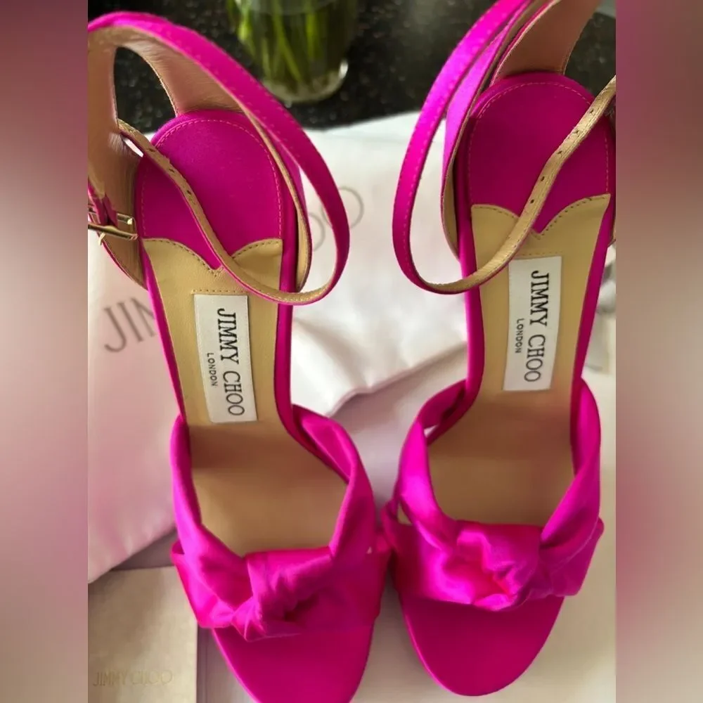 Jimmy Choo Rosie 120mm Satin Heels